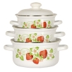 Набор эмалированной посуды "Земляника" ЭМЛ 124/4АП2 из имеющихся в наличии цветов инфо 7634v.