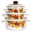 Набор эмалированной посуды "Осенний букет" С-124АП2/6 из имеющихся в наличии цветов инфо 7650v.